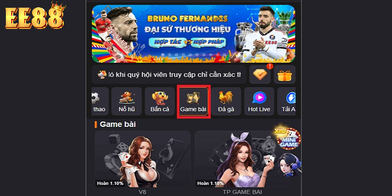 Cách tham gia game bài EE88 Cách tham gia game bài EE88